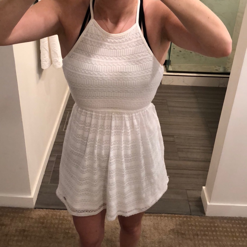 White Springtime Sweater Dress - Picture 3 of 4